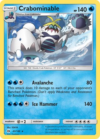 Crabominable 43/149 - Sun & Moon Base