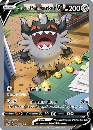 Galarian Perrserker V 184/196 - Lost Origin