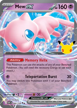 Mew ex 066/128 - 30th Celebration
