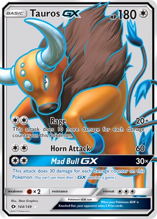 Tauros-GX 144/149 - Sun & Moon Base