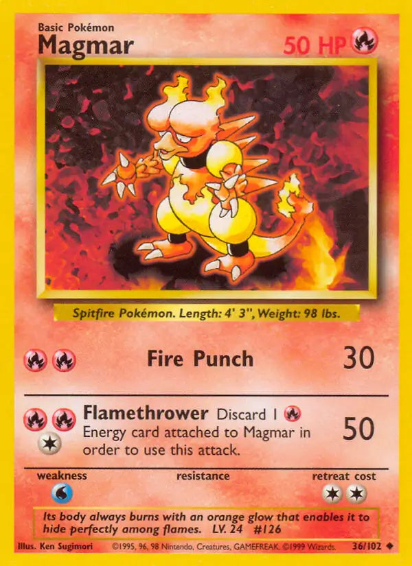 Magmar 36/102 - Base Set