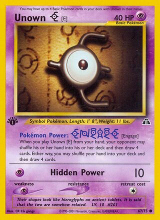 Unown [E] 67/75 - Neo Discovery