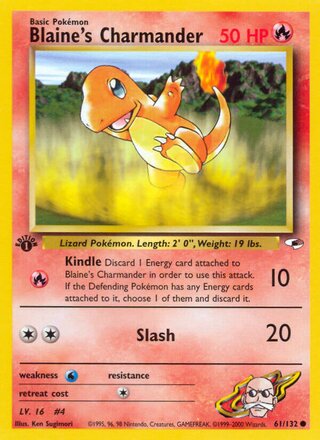 Blaine's Charmander 61/132 - Gym Heroes