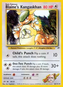 Blaine's Kangaskhan 36/132 - Gym Heroes