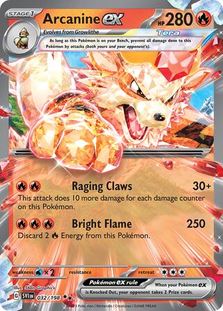 Arcanine ex 032/198 - Scarlet & Violet Base