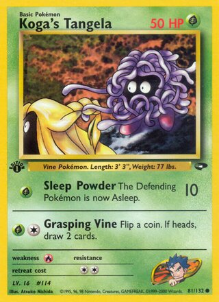 Koga's Tangela 81/132 - Gym Heroes