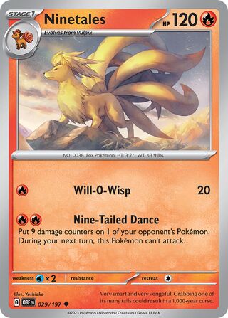 Ninetales 029/197 - Obsidian Flames