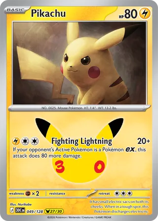 Pikachu 049/128 - 30th Celebration