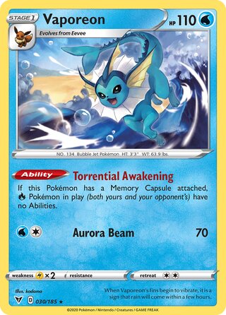 Vaporeon 030/185 - Vivid Voltage