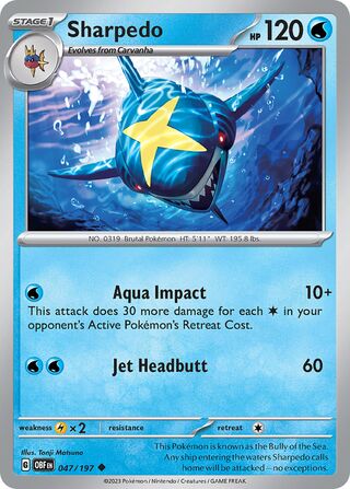 Sharpedo 047/197 - Obsidian Flames