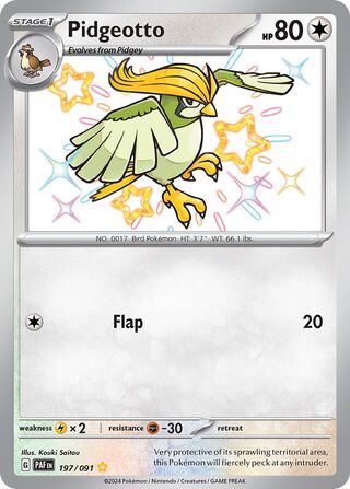 Pidgeotto 197/091 - Paldean Fates