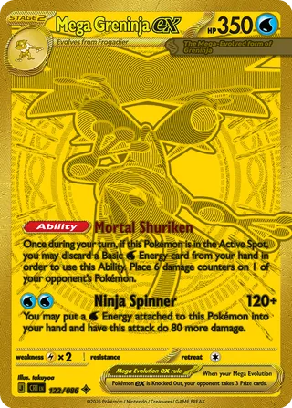 Mega Greninja ex 122/086 - Chaos Rising