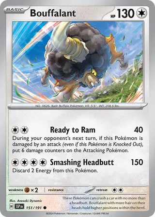 Bouffalant 151/191 - Surging Sparks