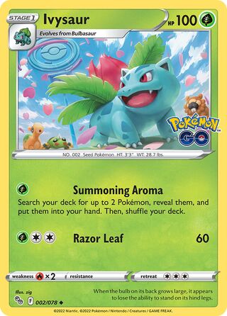 Ivysaur 002/078 - Pokémon GO