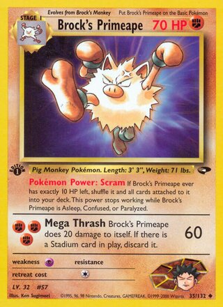 Brock's Primeape 35/132 - Gym Challenge