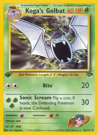 Koga's Golbat 46/132 - Gym Heroes