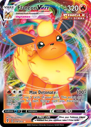 Flareon VMAX 018/203 - Evolving Skies