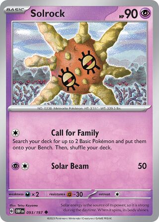 Solrock 093/197 - Obsidian Flames
