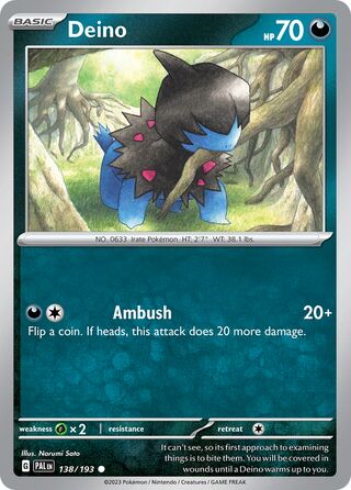 Deino 138/193 - Paldea Evolved