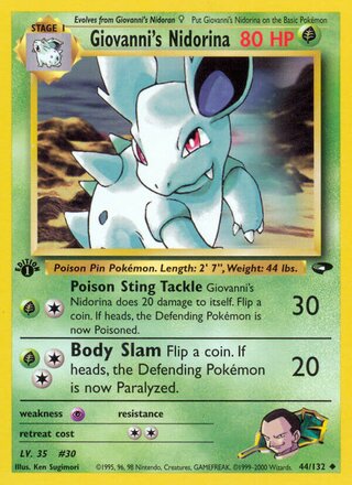 Giovanni's Nidorina 44/132 - Gym Heroes
