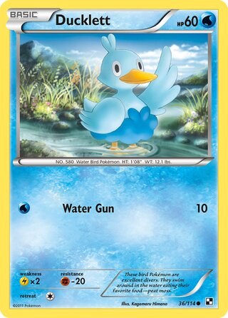 Ducklett 36/114 - Bllack & White Base