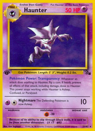 Haunter 21/62 - Fossil