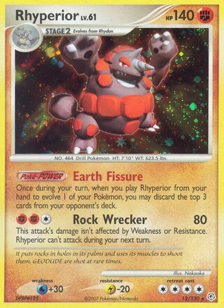 Rhyperior 12/130 - Diamond & Pearl Base