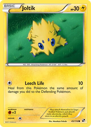 Joltik 45/114 - Bllack & White Base
