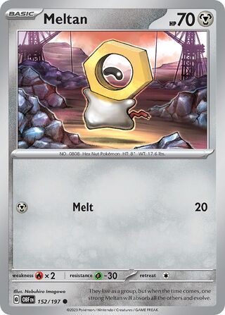 Meltan 152/197 - Obsidian Flames