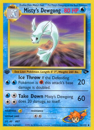 Misty's Dewgong 54/132 - Gym Challenge
