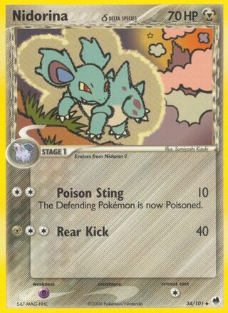 Nidorina 34/101 - Dragon Frontiers