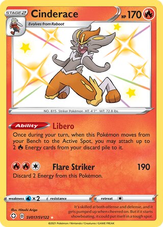 Cinderace SV017/SV122 - Shining Fates