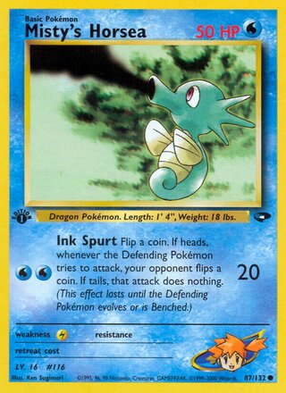 Misty's Horsea 87/132 - Gym Challenge