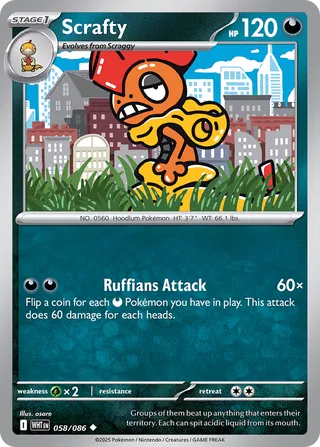 Scrafty 058/086 - White Flare