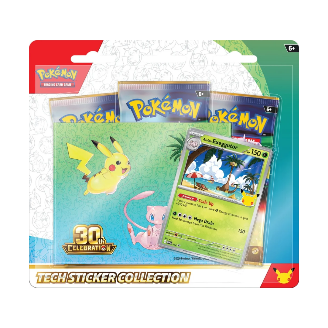 Pokemon 30th Celebration Tech Sticker Collection Alolan Exeggutor