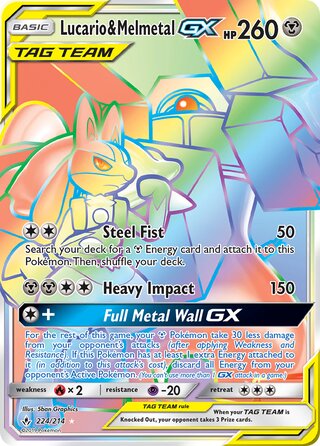 Lucario & Melmetal-GX 224/214 - Unbroken Bonds