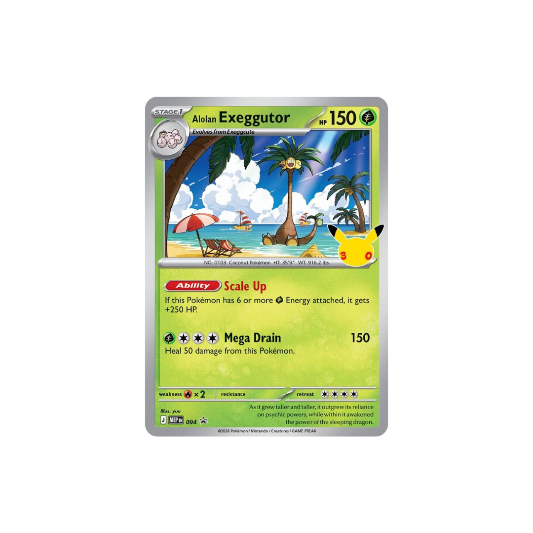 Pokemon 30th Celebration Tech Sticker Collection Alolan Exeggutor