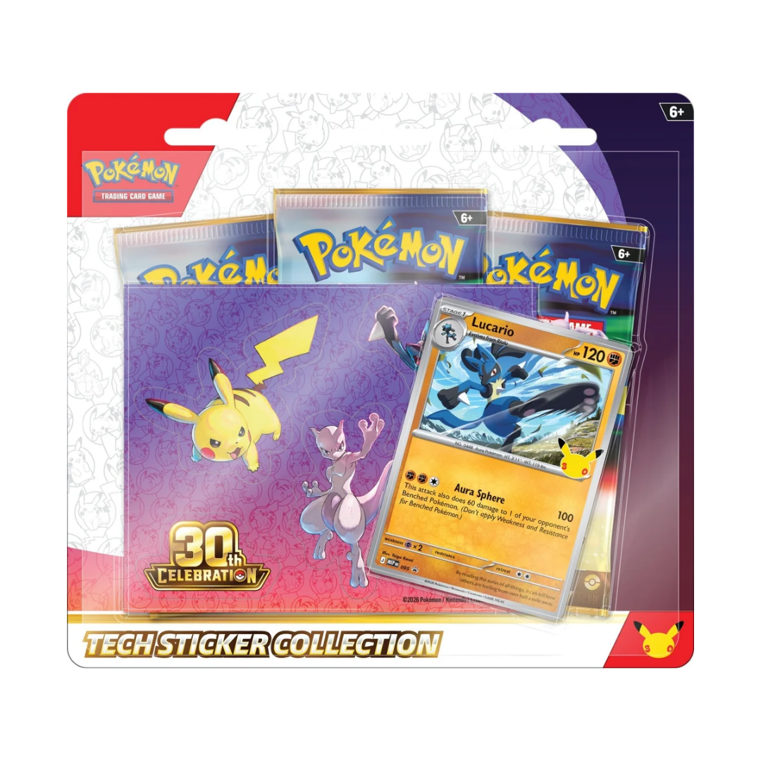 Pokemon 30th Celebration Tech Sticker Collection Lucario