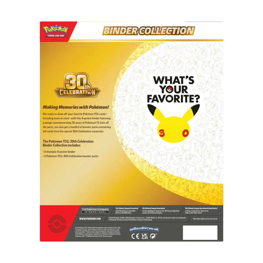 Pokemon 30th Celebration Binder Collection