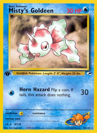 Misty's Goldeen 30/132 - Gym Heroes