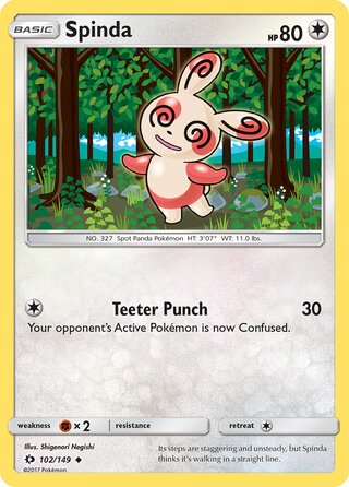 Spinda 102/149 - Sun & Moon Base