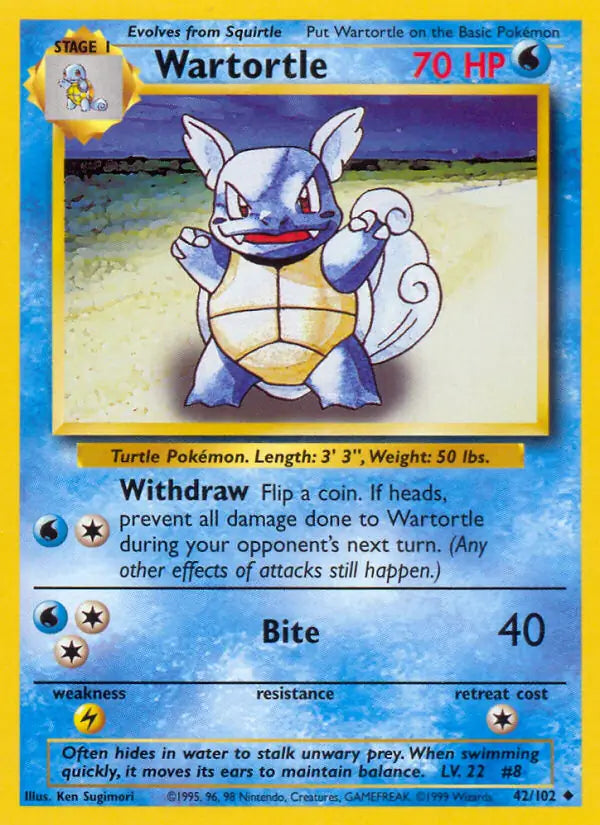 Wartortle 42/102 - Base Set