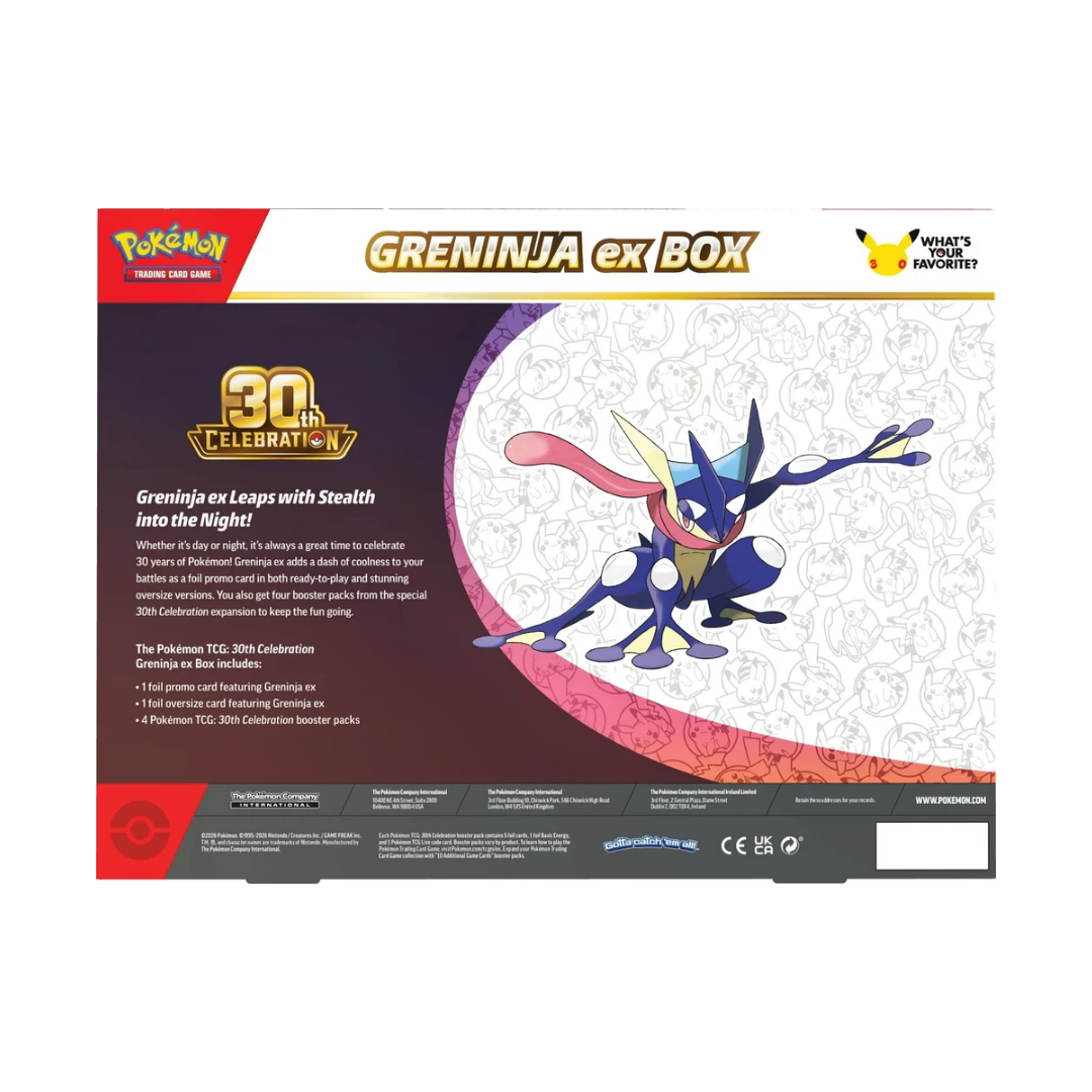 Pokemon 30th Celebration Greninja ex Box