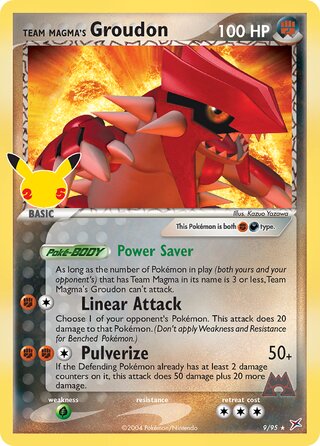 Team Magma's Groudon 9/95 - Celebrations