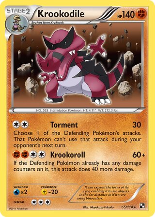 Krookodile 65/114 - Bllack & White Base