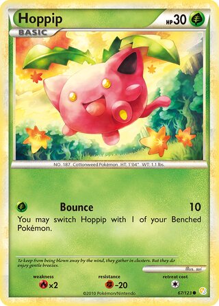 Hoppip 67/123 - HeartGold & SoulSilver - MP - front