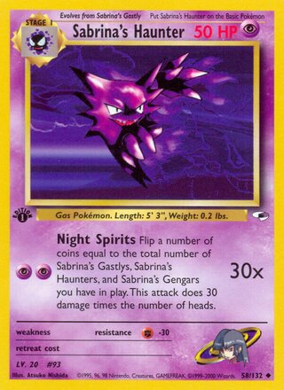 Sabrina's Haunter 58/132 - Gym Heroes