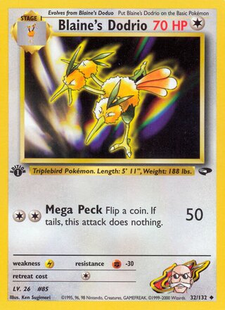 Blaine's Dodrio 32/132 - Gym Challenge