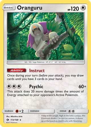 Oranguru 113/149 - Sun & Moon Base