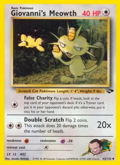 Giovanni's Meowth 43/132 - Gym Challenge